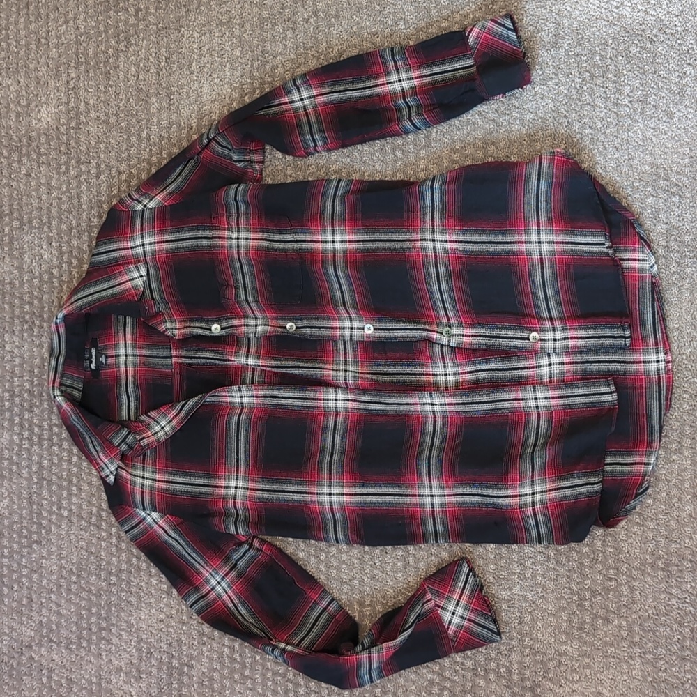 Madewell Plaid Flannel Shirt Size XS